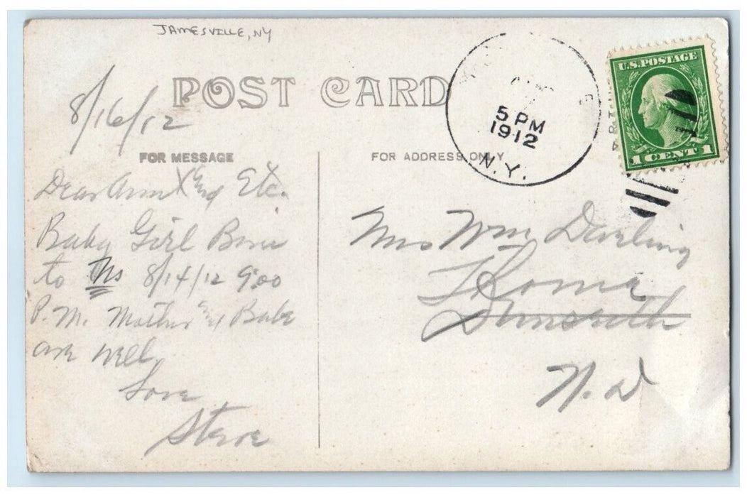 1912 Jamesville House Hotel Alfred Bell New York NY RPPC Photo Postcard