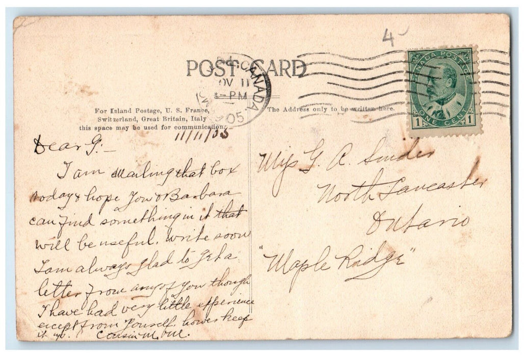 1905 Cannon The Louisbourg Gun Chateau De Ramezay Montreal Canada Postcard