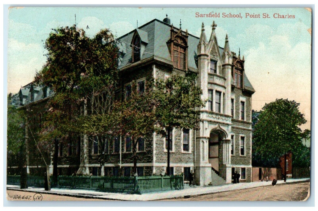 1912 Sarsfield School Point St. Charles Ontario Canada Antique Postcard
