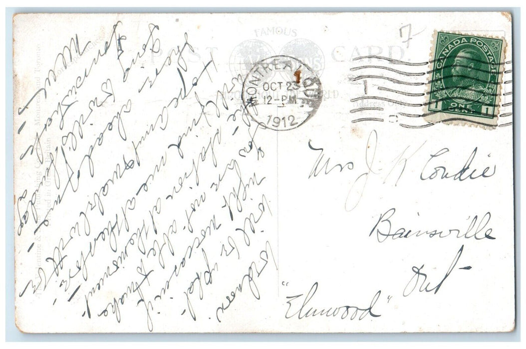 1912 Sarsfield School Point St. Charles Ontario Canada Antique Postcard