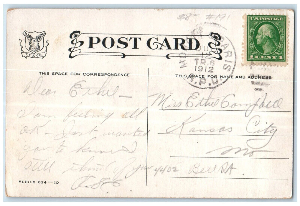 1912 Leap Year Kid I'll Get You This Year Kansas City Missouri MO RPO Postcard