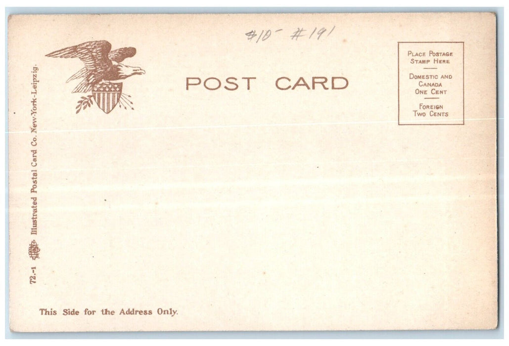 c1910's USS Oregon Battleship Scene Flag Unposted Antique Postcard