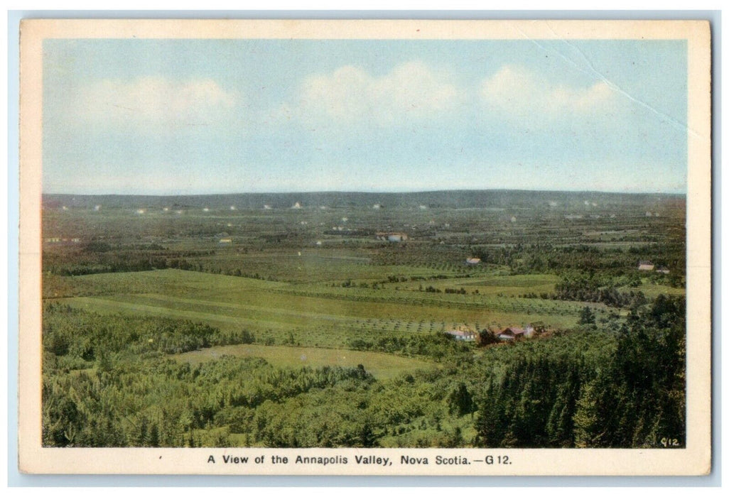 c1930's A View of the Annapolis Valley Nova Scotia Canada Vintage Postcard