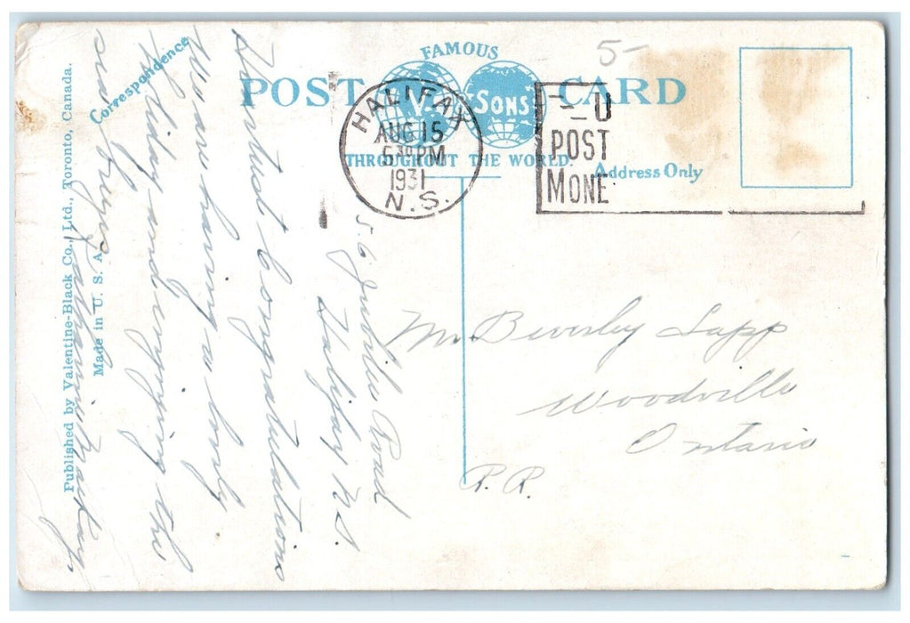 1931 Bathing Beach North West Arm Halifax Nova Scotia Canada Postcard