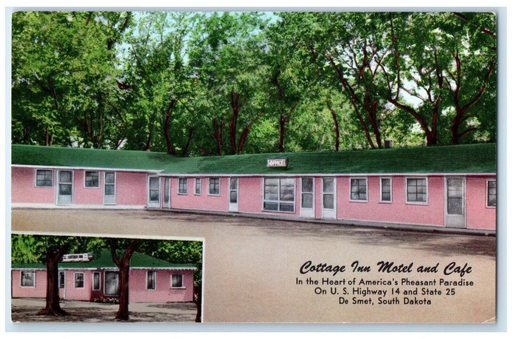 c1950's Cottage Inn Motel And Cafe De Smet South Dakota SD Vintage Postcard