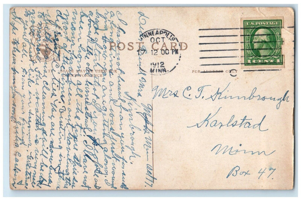 1912 Exterior View Hotel Radisson Building Minneapolis Minnesota Posted Postcard