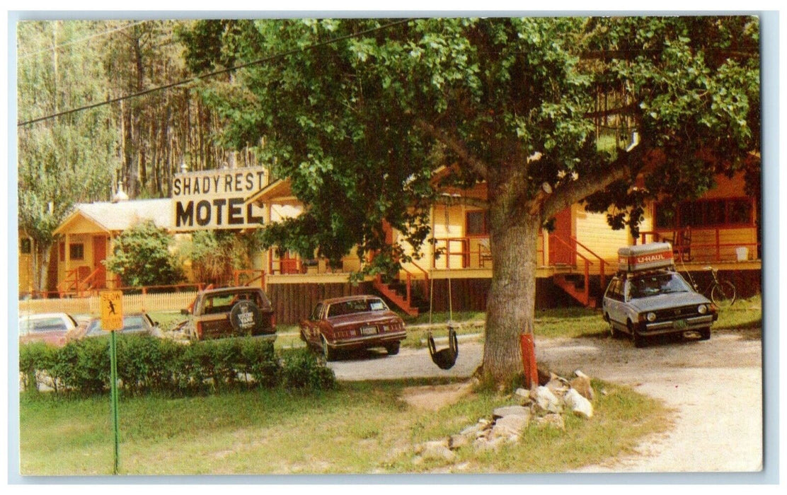 c1950's Shady Rest Motel Cars Custer South Dakota SD Unposted Vintage Postcard