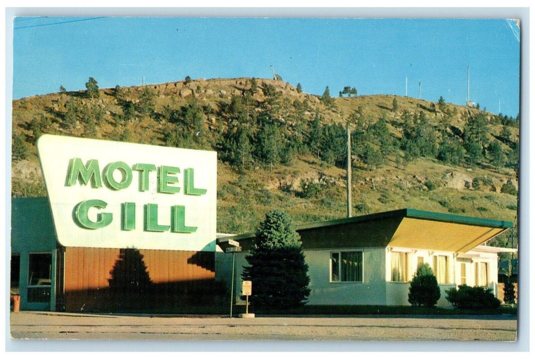 c1950's Motel Gill Roadside Rapid City South Dakota SD Unposted Vintage Postcard