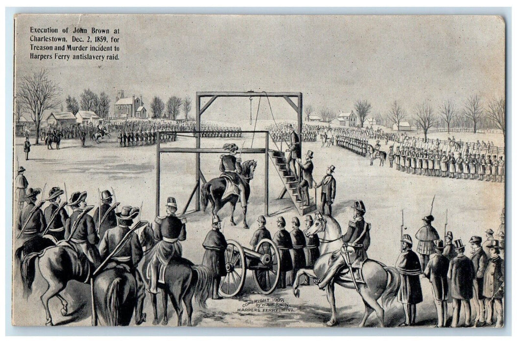 Execution Of John Brown At Charlestown Harpers Ferry West Virginia WV Postcard