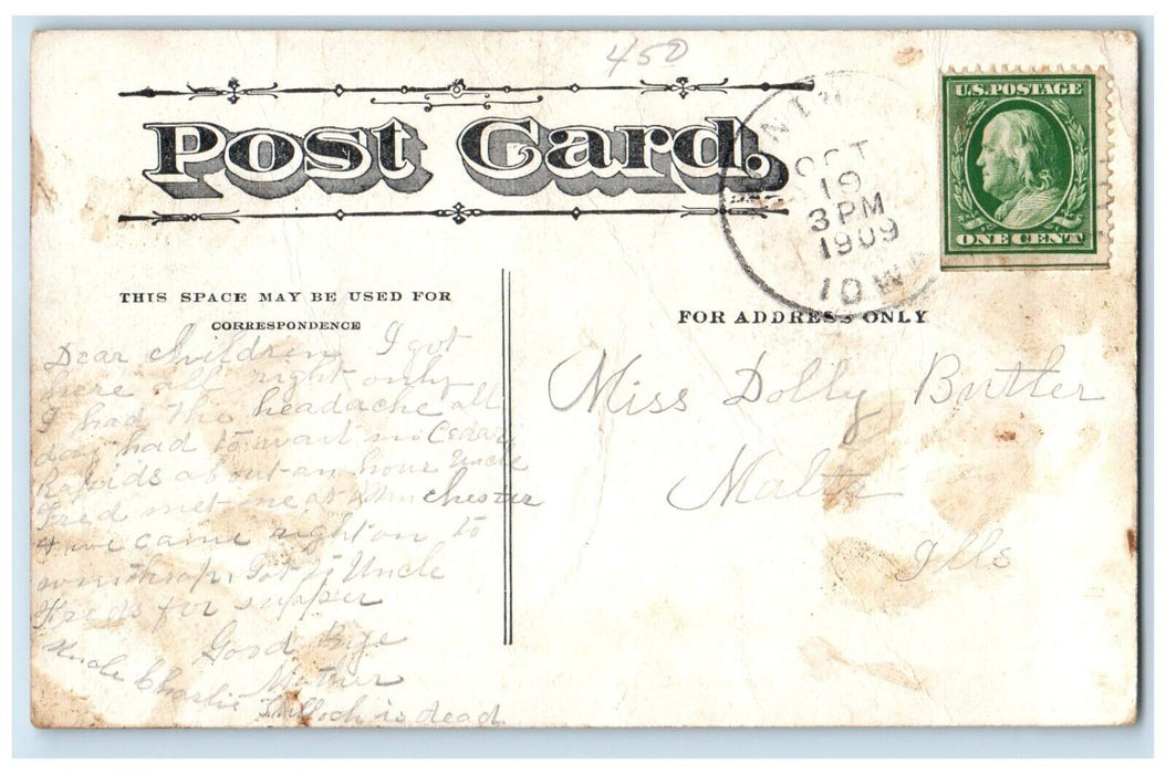 1909 Birds Eye View Government Fish Hatchery Manchester Iowa IA Vintage Postcard