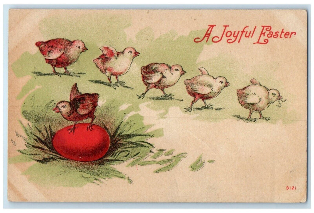 1909 Easter Baby Chicks Eggs Bigfork Minnesota MN Posted Antique Postcard