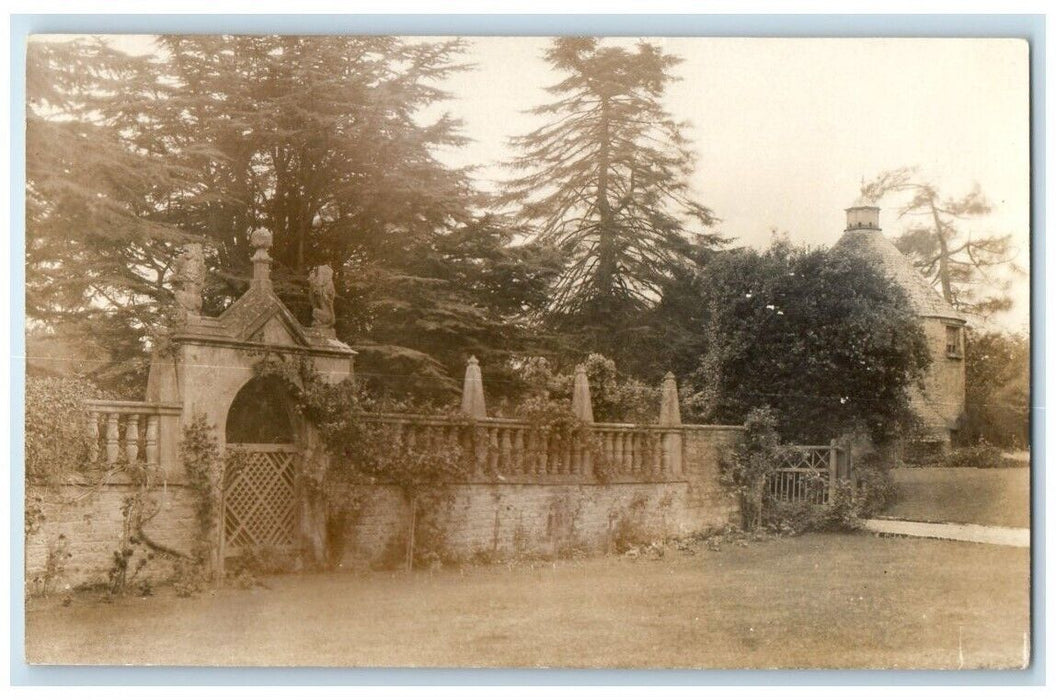 c1910's Stone Screen Dove Cote Shapwick Somerset England RPPC Photo Postcard