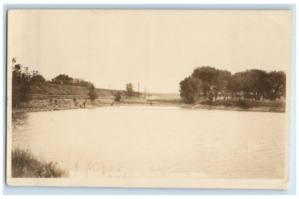 c1920's Rock Island Lake View Smith Center Kansas KS RPPC Photo Postcard