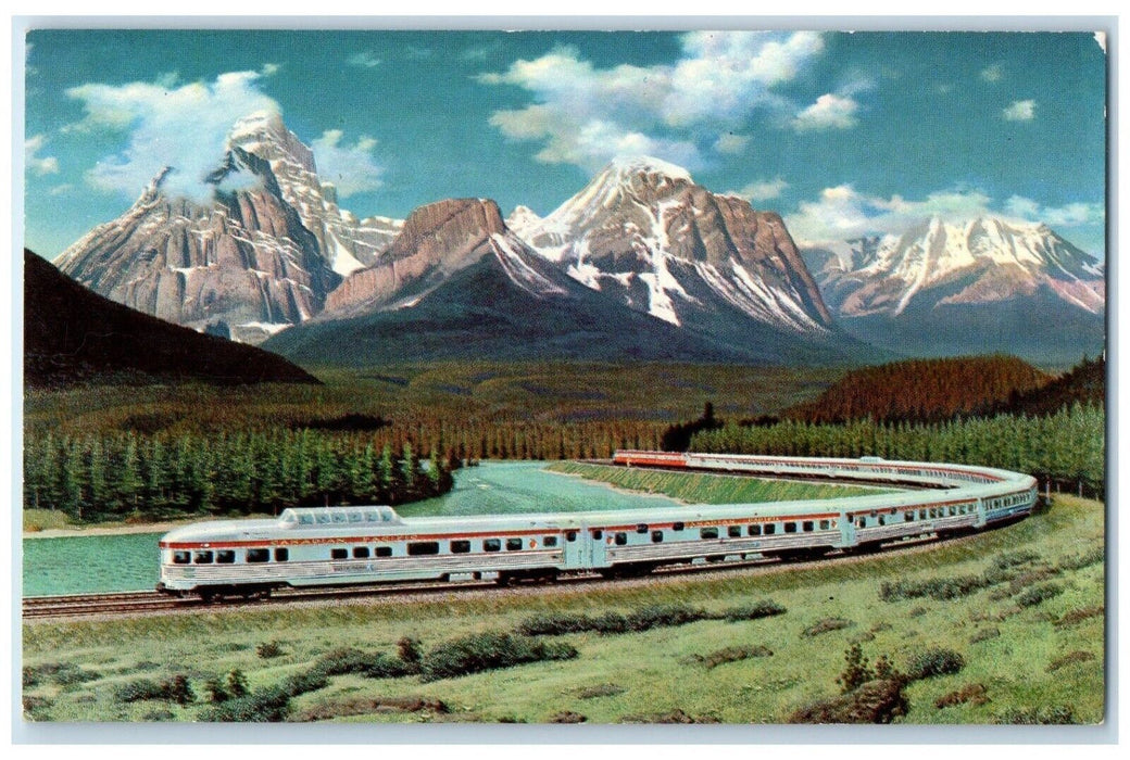 c1950's Canadian Pacific Scenic Dome Observation Cars Montreal Canada Postcard