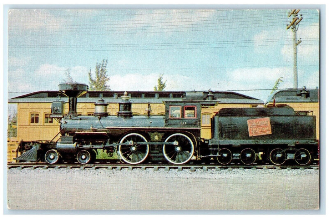 c1950's Steam Locomotive Woodburner National Museum Canada Postcard