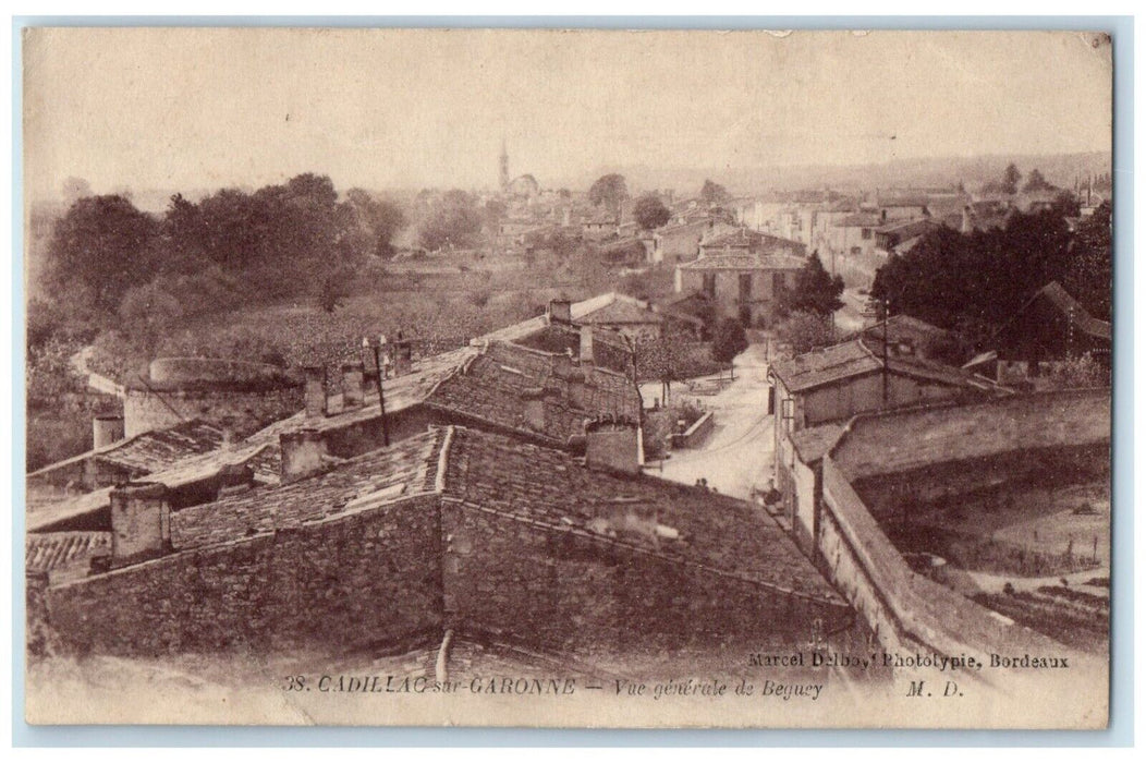 c1910 General View Of Begucy Cadillac-Sur-Garonne France Posted Postcard