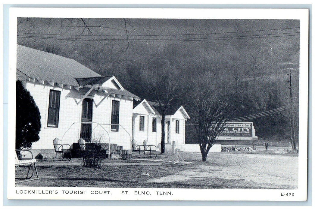 c1930's Lockmiller's Tourist Court St. Elmo Tennessee TN Vintage Postcard
