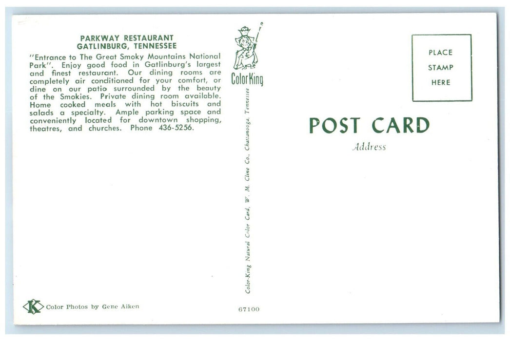 c1950's Parkway Restaurant Gatlinburg Tennessee TN Multiview Vintage Postcard