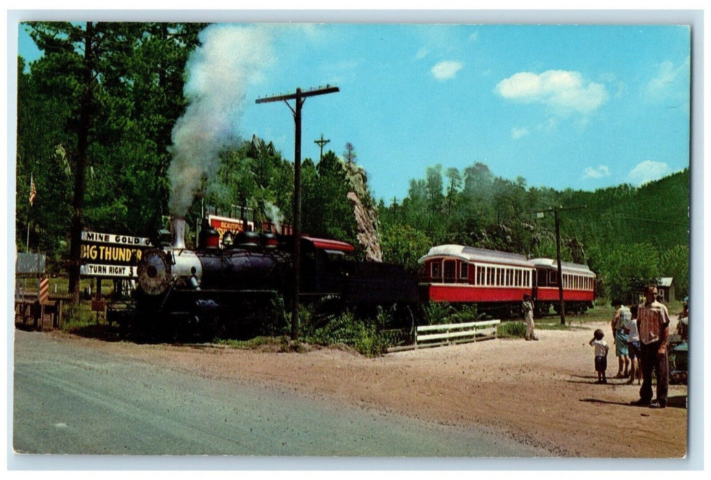 c1960 1880 Train Scenic Ride Oblivion Keystone Black Hills South Dakota Postcard