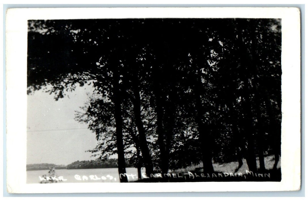 1960 Lake Carlos Mt. Carmel Alexandria Minnesota MN RPPC Photo Vintage Postcard