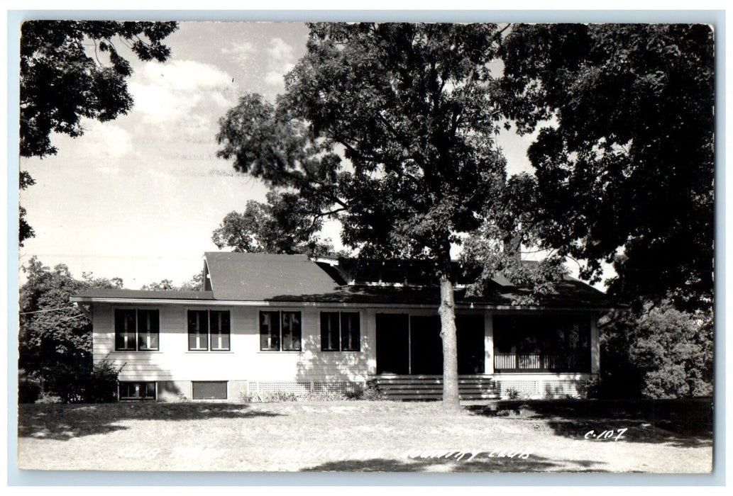 1957 Club House Mexico MO, Country Club RPPC Photo Posted Vintage Postcard