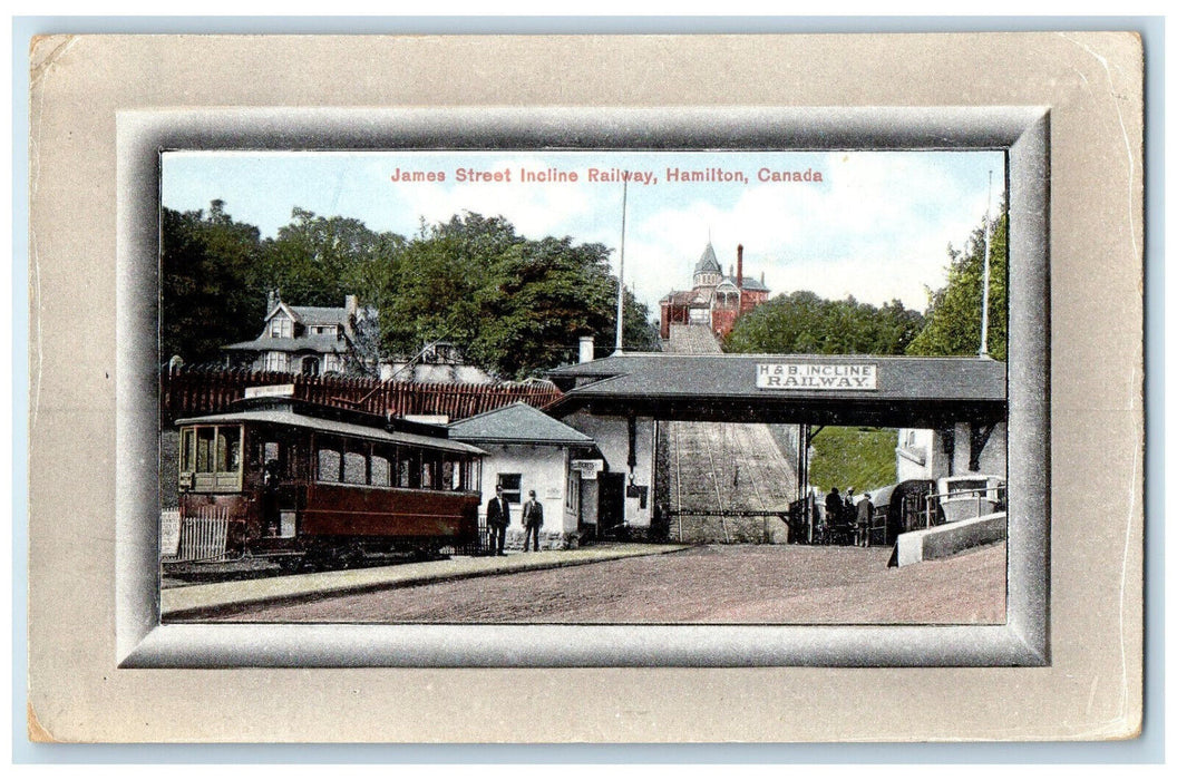 1914 James Street Incline Railway Hamilton Canada Antique Posted Postcard