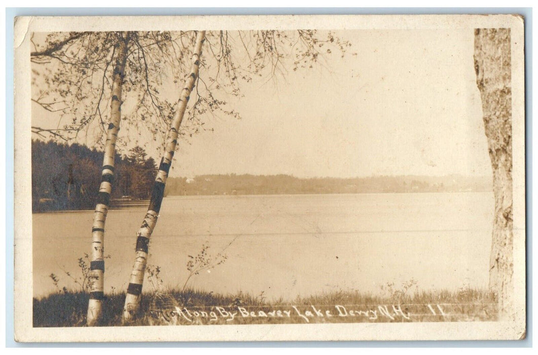 c1905 Along By Bearer Lake Derry New Hampshire NH PPPC Photo Antique Postcard