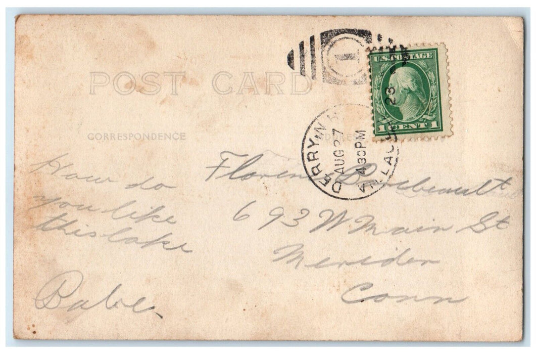 c1905 Along By Bearer Lake Derry New Hampshire NH PPPC Photo Antique Postcard