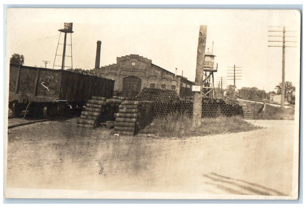 c1910's Military Shell Manufacturing Plant Factory Railroad RPPC Photo Postcard