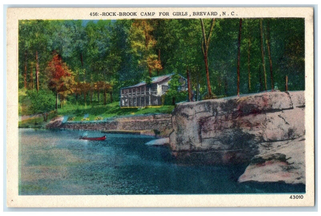 c1940 Rock-Brook Camp Girls Exterior Building Brevard North Carolina NC Postcard