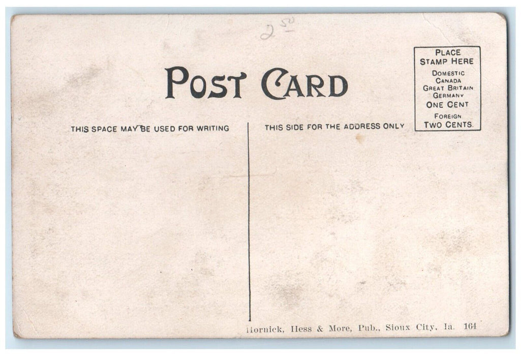 c1910 Scene Big Sioux River Canoe Boat Sioux City Iowa Vintage Antique Postcard