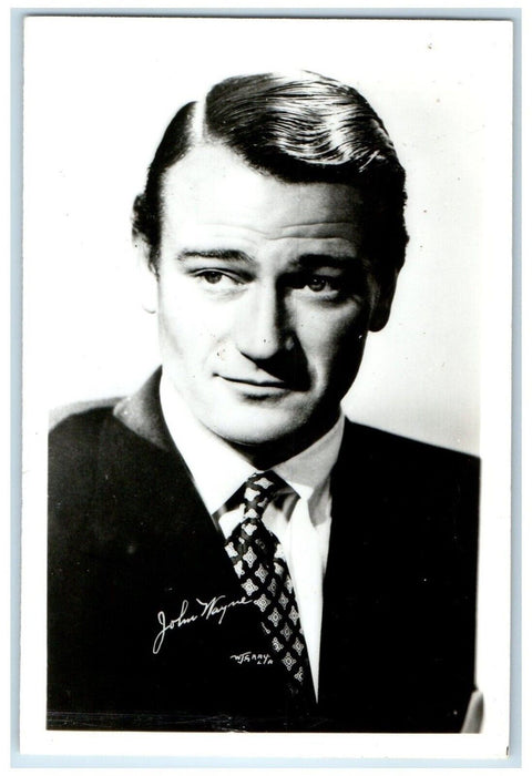 c1940's John Wayne Cowboy Western Actor Portrait RPPC Photo Vintage Postcard
