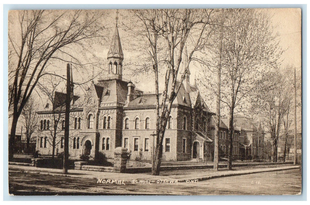 c1910 Normal School Ottawa Ontario Canada Unposted Antique Postcard