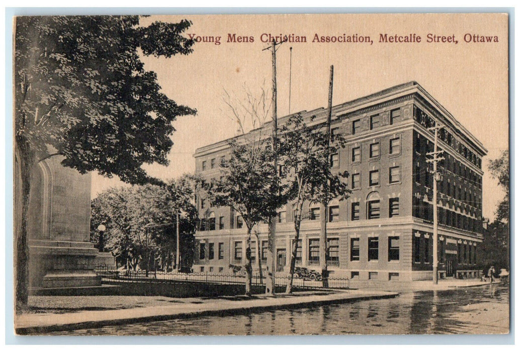 c1910 Young Mens Christian Association Metcalfe Street Ottawa Canada Postcard