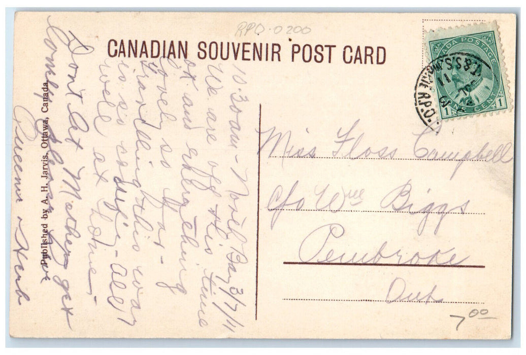 1911 Cartier Street Public School Ottawa Ontario Canada RPO Postcard