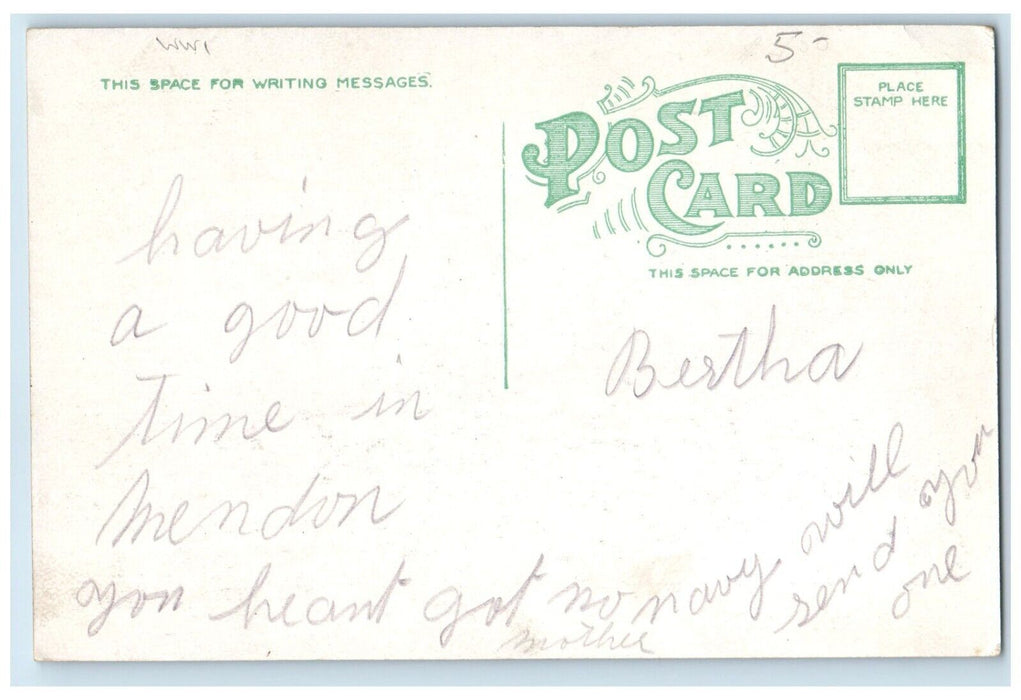 c1910's USS Pennsylvania Steamer Ship WWI Posted Antique Postcard