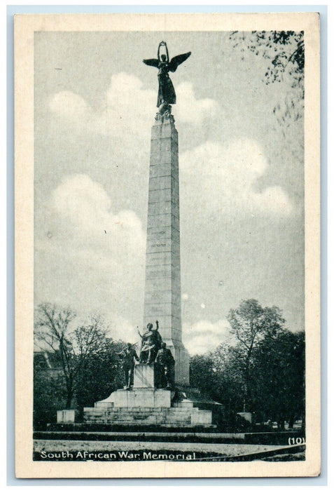 c1930's South African War Memorial Canada Unposted Vintage Postcard