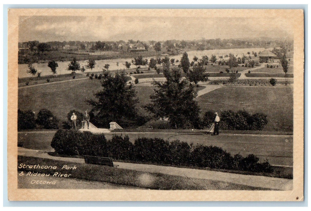 c1930's Strathcona Park & Rideau River Ottawa Canada Unposted Postcard