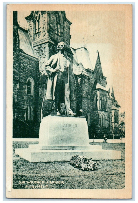 c1930's Sir Wilfred Laurier Monument Montreal Quebec Canada Posted Postcard