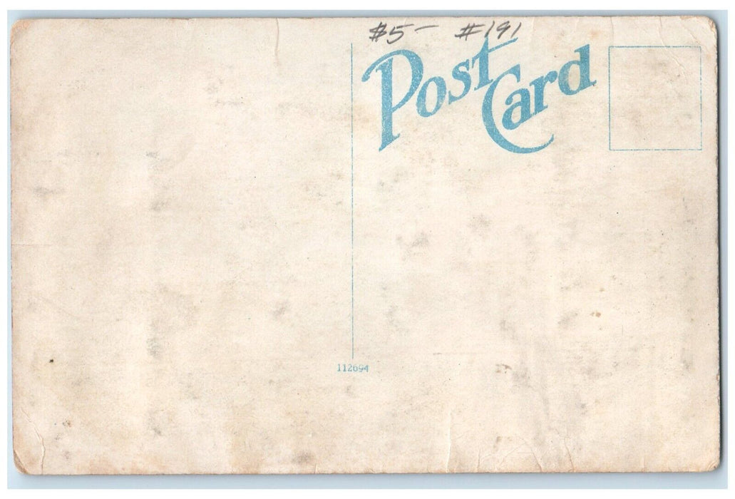 c1920 Greetings From Classic Car River Lake Exterior Seymour Missouri Postcard