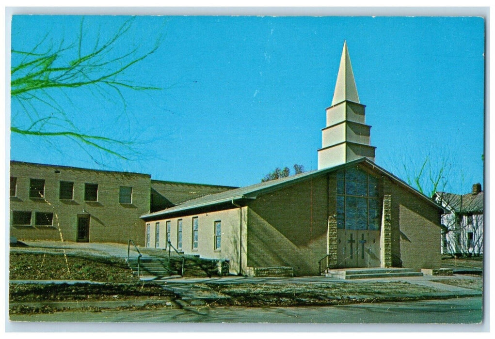 c1960 First Baptist Church Exterior Building El Dorado Springs Missouri Postcard