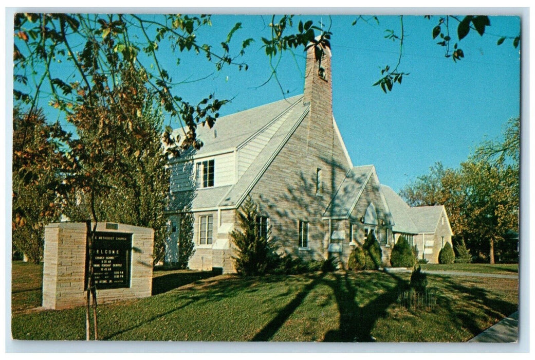 c1960 Methodist Church Exterior El Dorado Springs Missouri MO Vintage Postcard