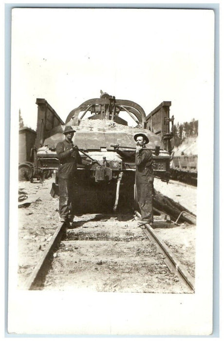 c1910s Railroad Workers Occupational Cochrane Alberta Canada RPPC Photo Postcard