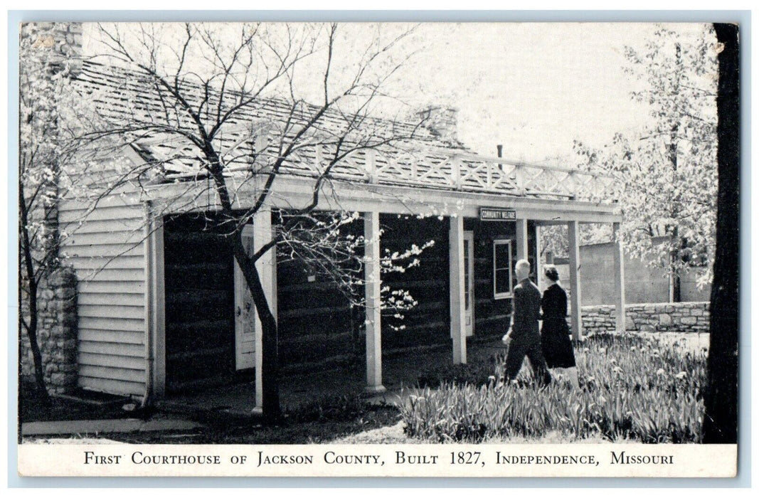 c1940 First Courthouse Jackson County Exterior Independence Missouri MO Postcard