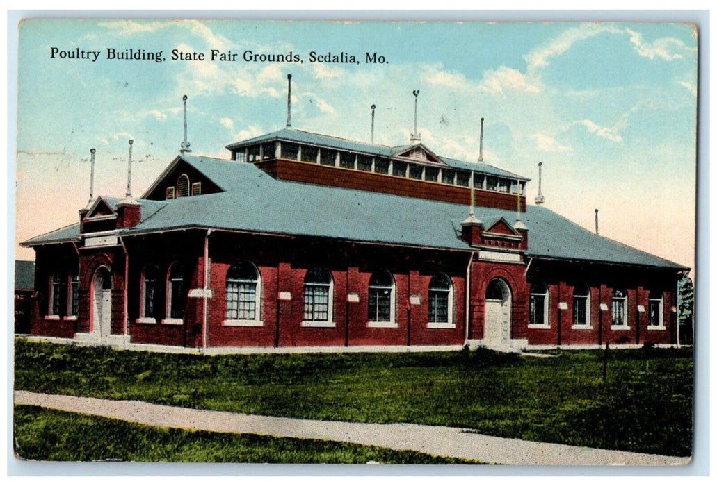 c1910 Poultry Building State Fair Grounds Exterior Sedalia Missouri MO Postcard