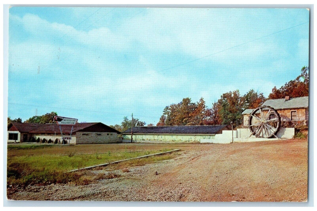 c1960 Missouri Aquarium Bagnell Dam Exterior Field Lake Ozark Missouri Postcard