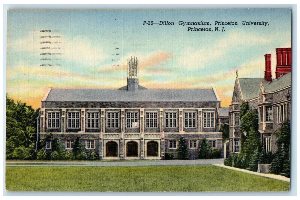 1953 Dillon Gymnasium Princeton University Princeton New Jersey Vintage Postcard