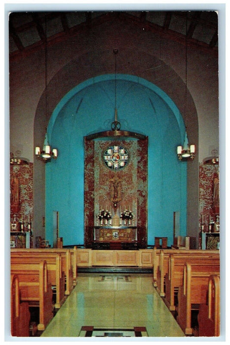 c1960 Chapel Sacred Heart Hospital Charity Interior Spokane Washington Postcard