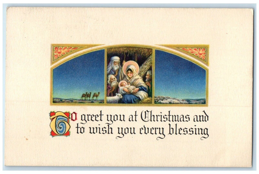 Christmas Religious Lunenburg Nova Scotia Canada Postage One Gibson Postcard