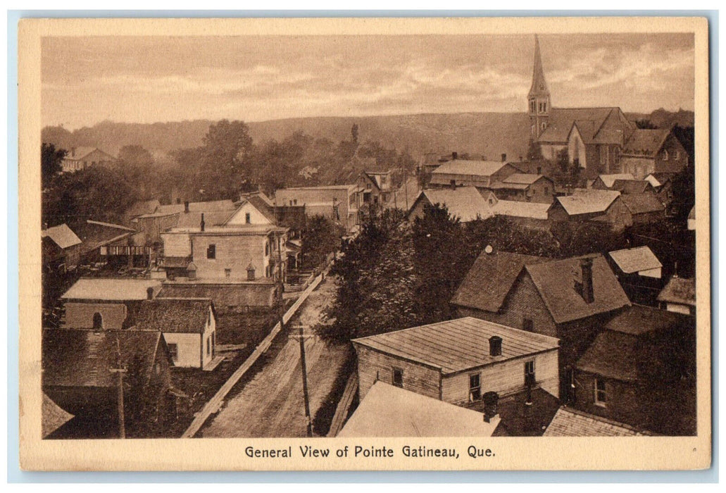 c1940's General View of Pointe Gatineau Quebec Canada Unposted Postcard